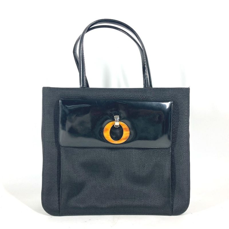 DIOR Handbag Shoulder Bag Leather Black