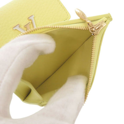 Louis Vuitton Portefeuille Capucines XS M83610 IC Chip Taurillon Leather Yellow