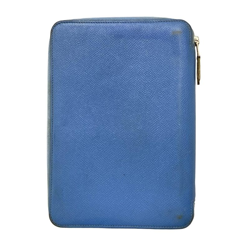 Hermes Notebook Agenda Zip Silk Inn Blue Round Zipper