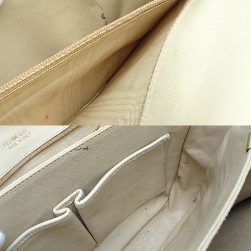 Celine Shoulder Horse Carriage Ivory Bag