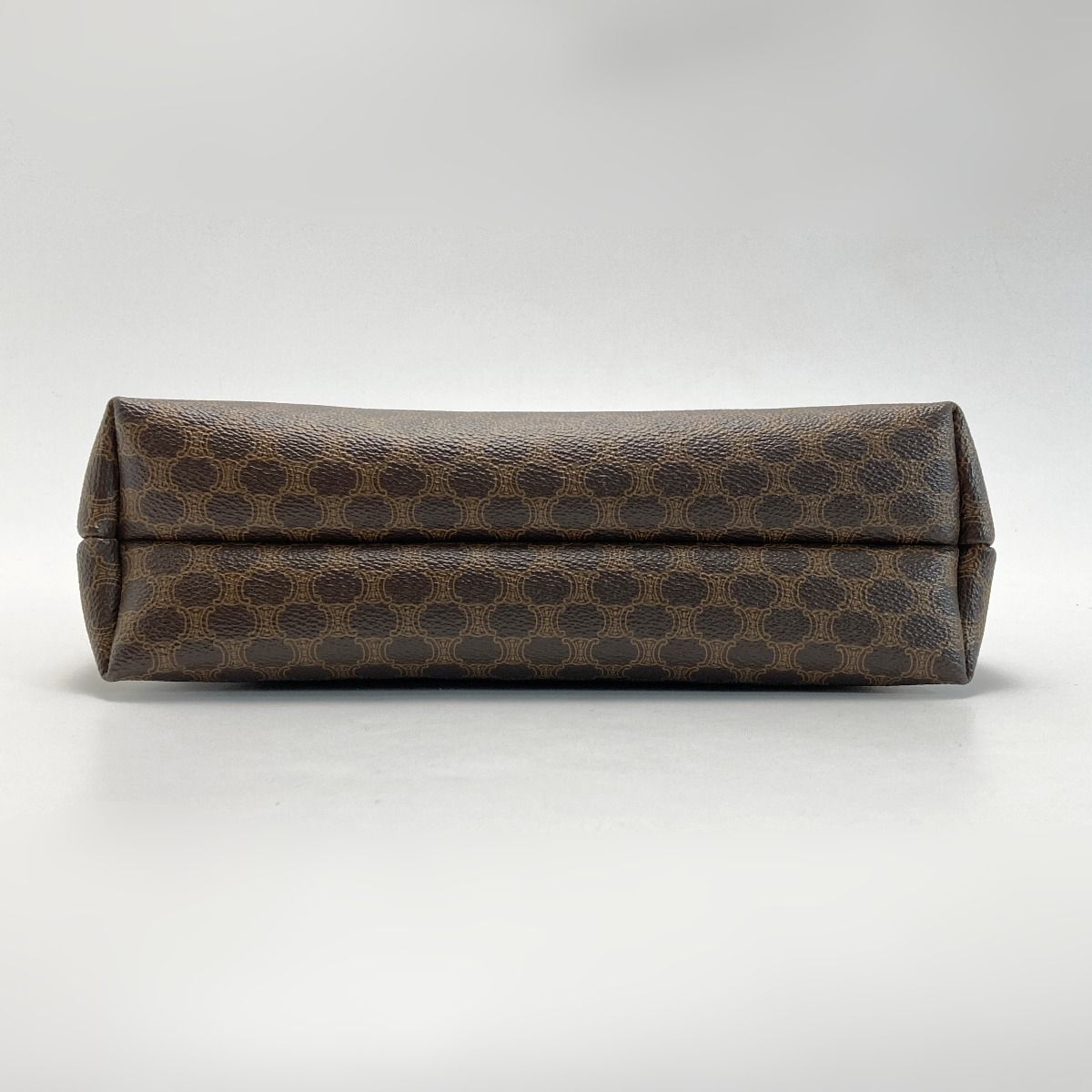 Celine Macadam Pattern Logo Embossed Clutch Bag Brown Second Bag Vintage