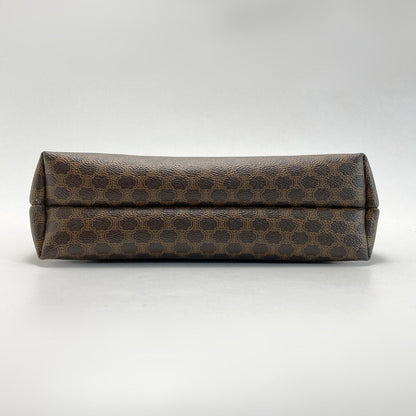 Celine Macadam Pattern Logo Embossed Clutch Bag Brown Second Bag Vintage