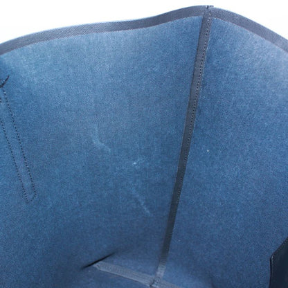 Loewe Leather X Canvas Navy X Black Tote Bag Silver B533z73x08