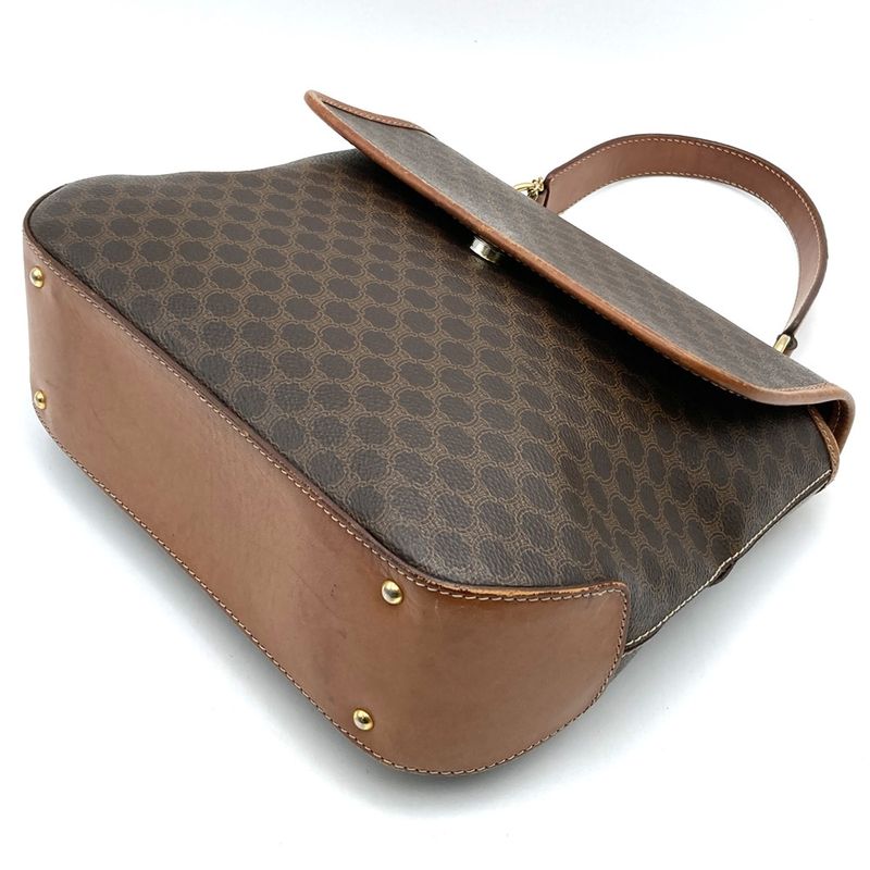 Celine M94 Handbag Macadam PVC Leather Brown With Charm Women Men Fashion