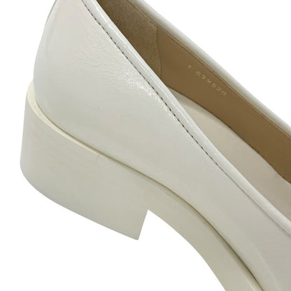 Chanel Loafer Leather Shoes Leather White Gold Here Mark