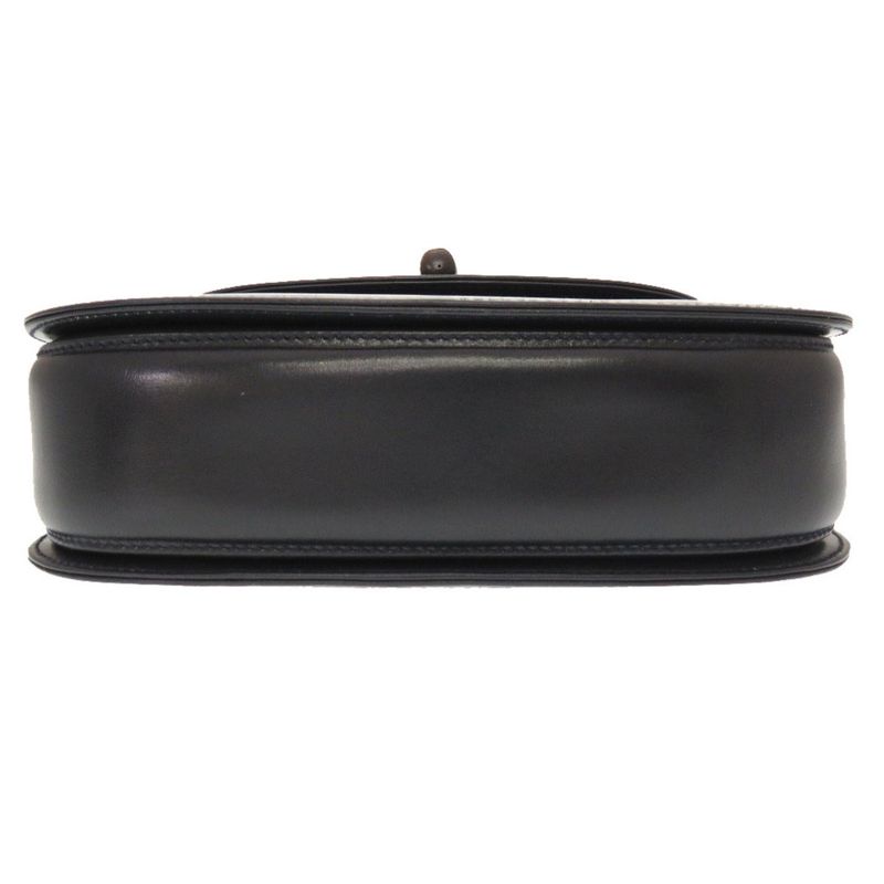 Gucci Bamboo Leather Navy 000 46 0188 2WAY Handbag Bag Navy Blue 0043 Gucci