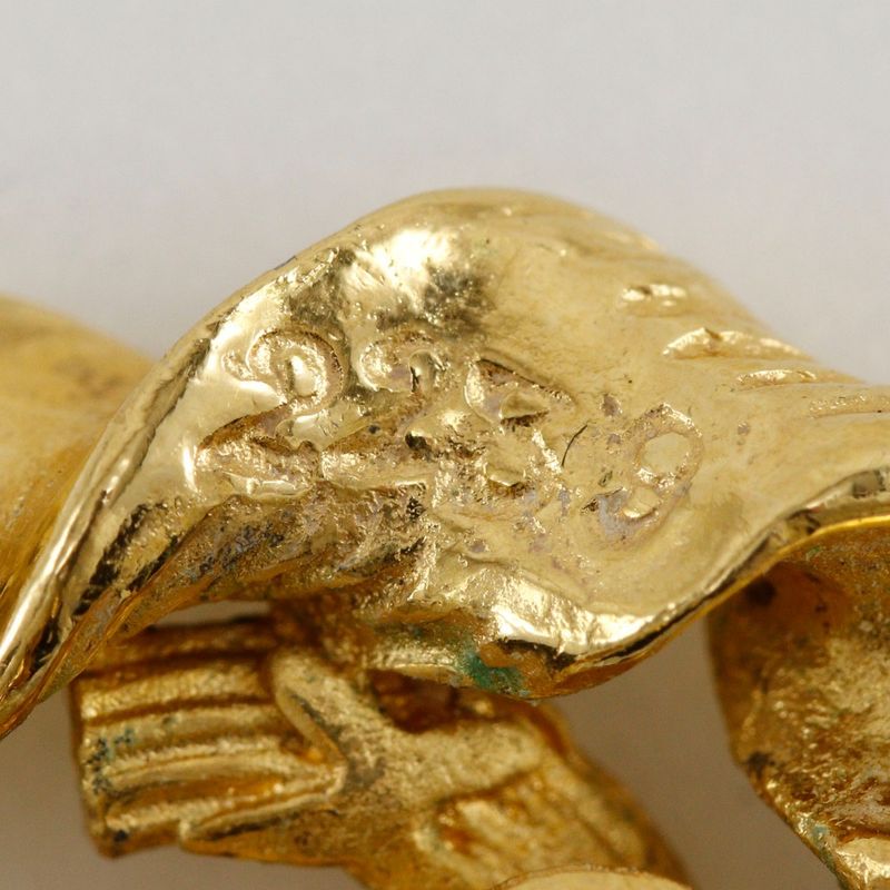 Chanel Round Coco Mark Vintage Gold Plated 2239 Ladies 9.7g Earring