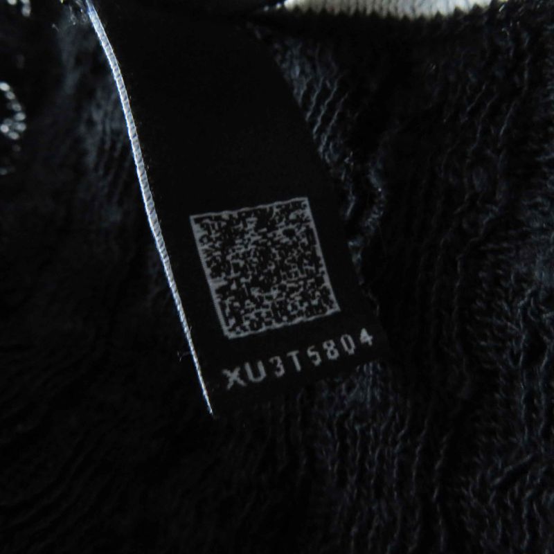 CHANEL P72078 Bicolor Short Sleeve Dress With Coco Mark Buttons Black White 36