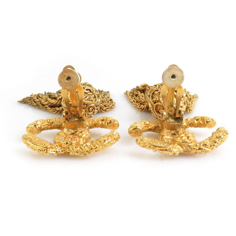 Chanel Earring Coco Mark Tassel