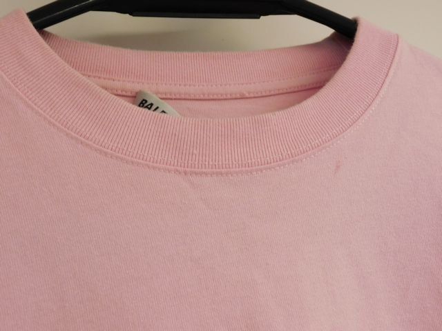 Balenciaga - 20SS 612965 100% Cotton CREW Logo Short Sleeve T-shirt Pink XS