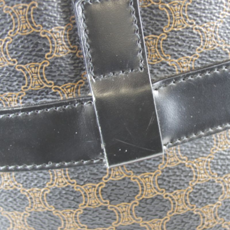 Celine Macadam Pattern Dm00/2 Tote Bag Pvc/leather Brown Basic Chic