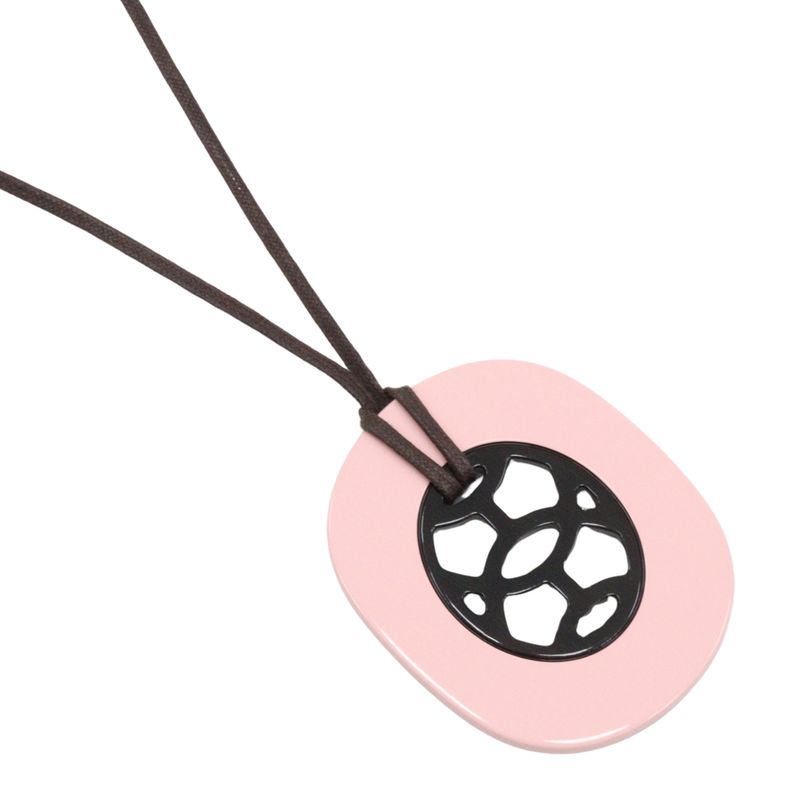 Hermes Lift GM Buffalo Horn Pink/brown Ladies 16g Necklace