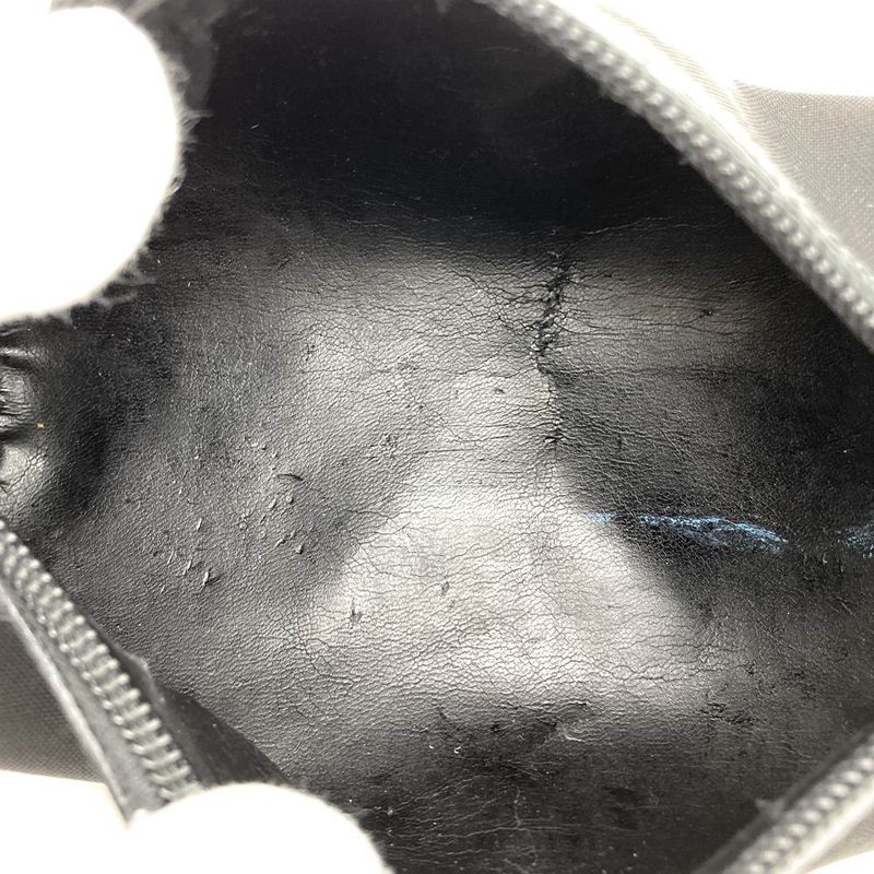 Gucci 039 1669 Pouch Small Bag Bamboo Nylon Leather Black Women