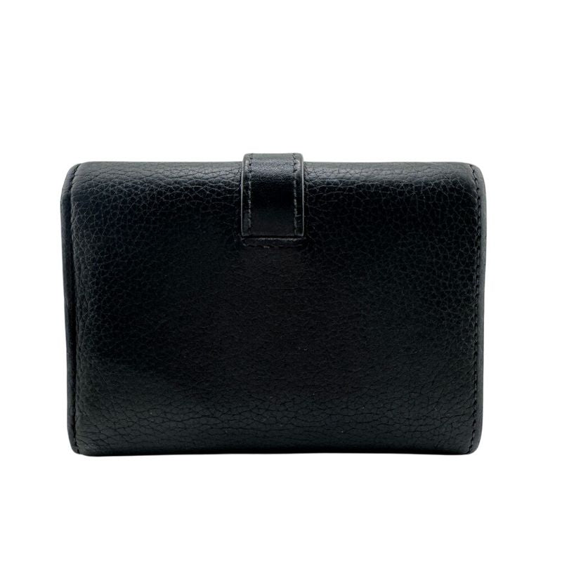 Loewe Vertical Wallet Trifold Wallet Branded Coin Purse Bill Black Unisex