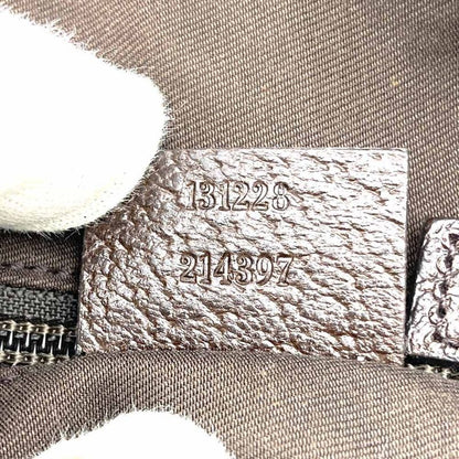 Gucci 131128 GG Canvas Sherry Line Handbag Leather Ladies Men Vintage Fashion