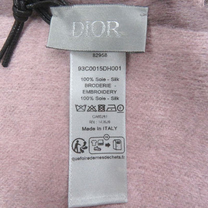 DIOR Homme 93c0015dh001 100% Silk CD Logo Embroidery Fringe Scarf Rose Violet