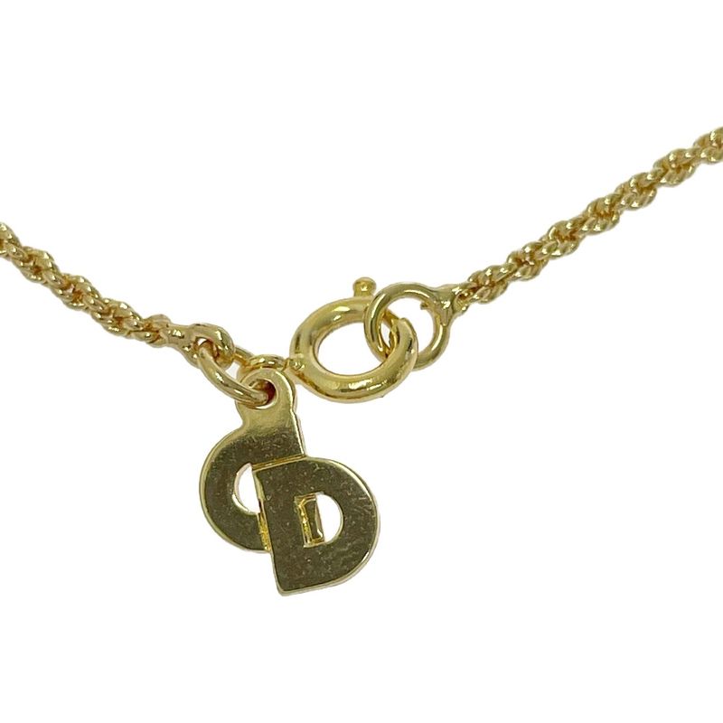 Christian Dior GP Faux Pearl Necklace Women's Gold 448225 Necklace