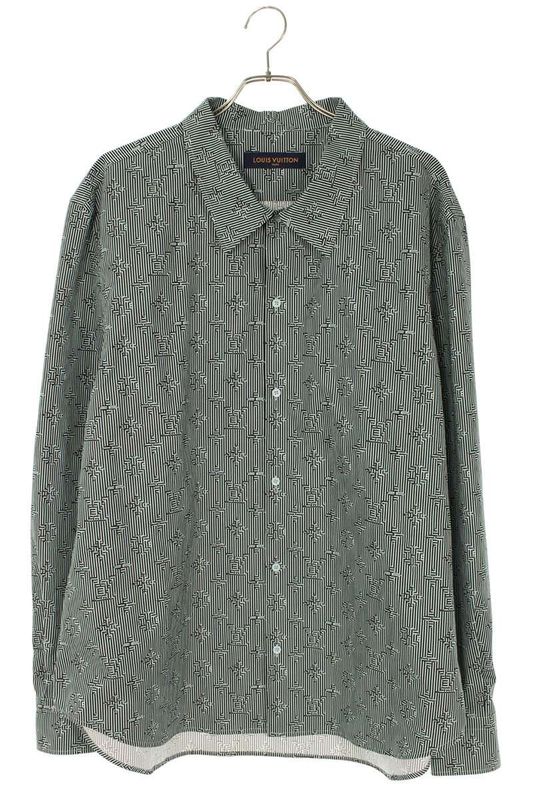 Louis Vuitton 23SS Rm231q TA0 Hos52w Monogram Stripe Long Sleeve Shirt Men's 6L