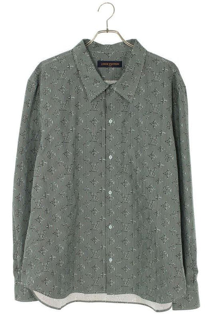 Louis Vuitton 23SS Rm231q TA0 Hos52w Monogram Stripe Long Sleeve Shirt Men's 6L