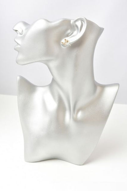 Chanel Earrings Accessories Chanel Earrings CC Rhinestone Gold