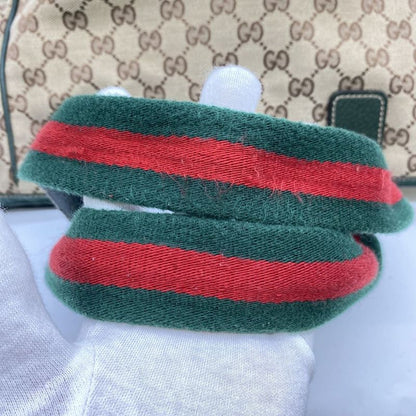 Gucci 145810 Tote Bag Sherry Line GG Canvas Leather Beige Ladies Men Vintage