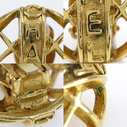 Chanel Logo Vintage Gold Plated Ladies 16.4g Earrings