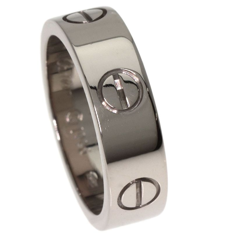 Cartier Love Ring #51 Ring - 18K White Gold Ladies