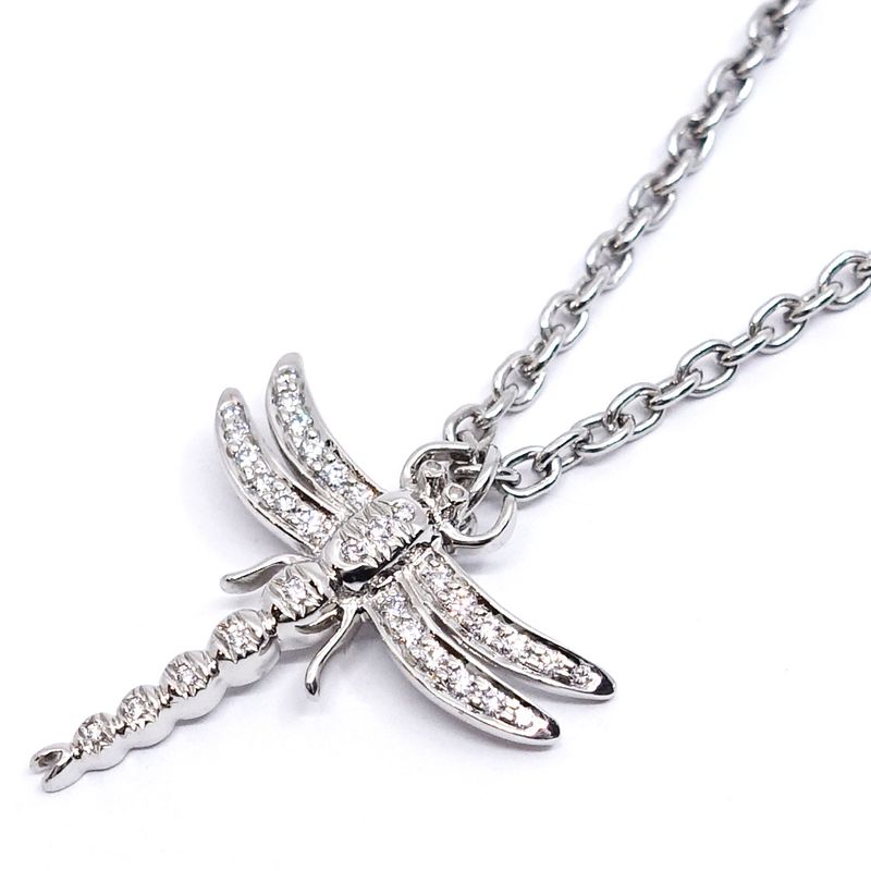 Tiffany & Co Pt950 Dragonfly Diamond Necklace Platinum Jewelry - Women's