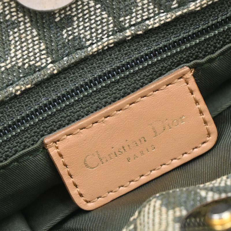 Christian DIOR Shoulder Tote Leather Canvas Leather 85kb001