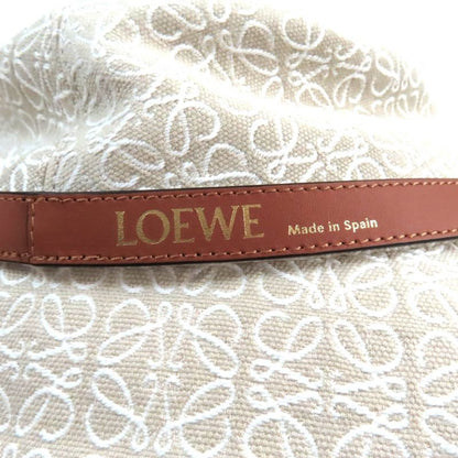 LOEWE K820hb1x41 Anagram Jacquard Logo Leather Use Bucket Hat Ecru/soft White