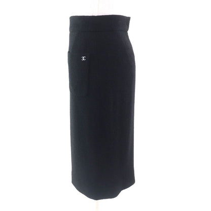 CHANEL 10P P37602/p37736 Tweed Jacket + Skirt Setup With Coco Mark Buttons