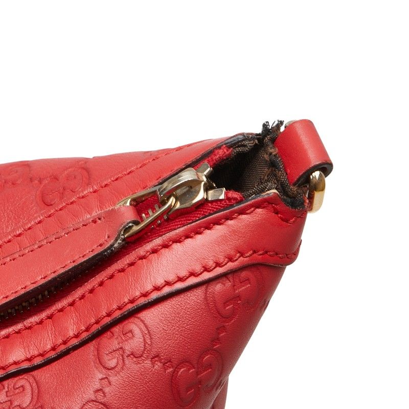 Guccissima Bamboo Handbag Shoulder Bag 2WAY 339548 Red Leather Ladies Gucci