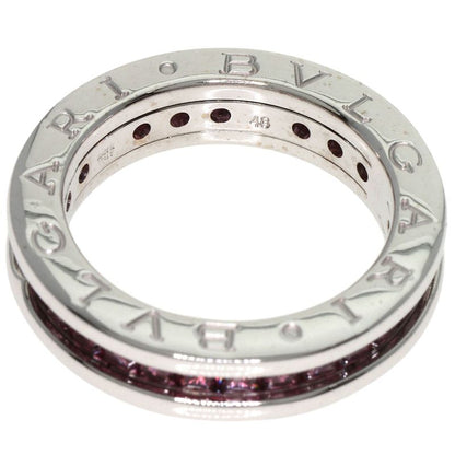 Bvlgari Bulgari B-zero1 1 Band Garnet #48 Ring 18K White Gold Ladies