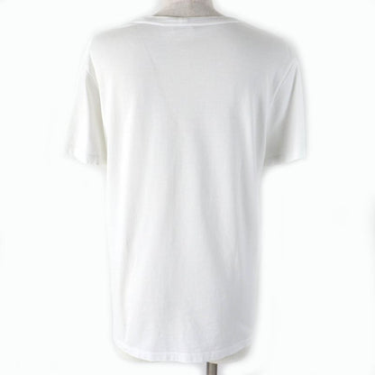 Celine 2x314916g 100% Cotton Logo Print Crew Neck Short Sleeve T-shirt White