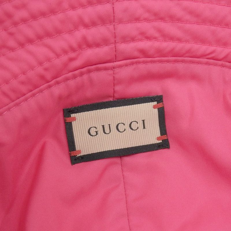 Unused With Tags Gucci 2023item 729470 Brella Cloche GG Metal Nylon Bucket Hat