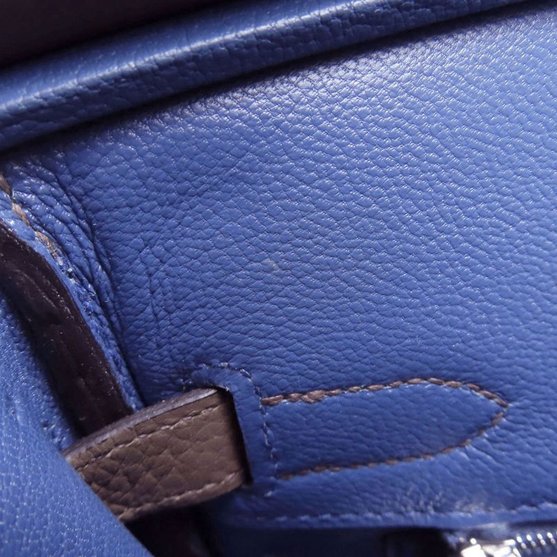 Hermes Birkin 30 Verso Silver Hardware Handbag Taurillon Women