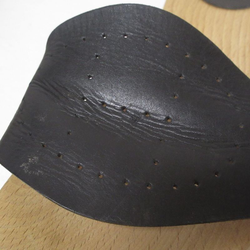 Hermes Evelyn H Logo Leather Wooden Sandals 35 Approx 22cm (8.66in) Black