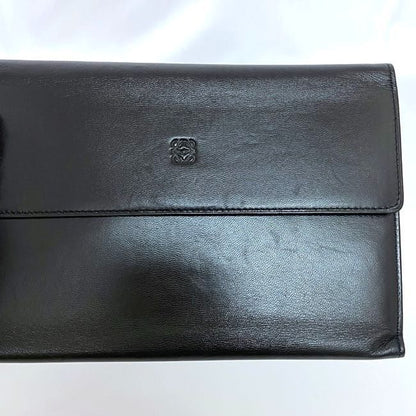 Loewe Trifold Wallet Ec21948 Black Anagram Nappa