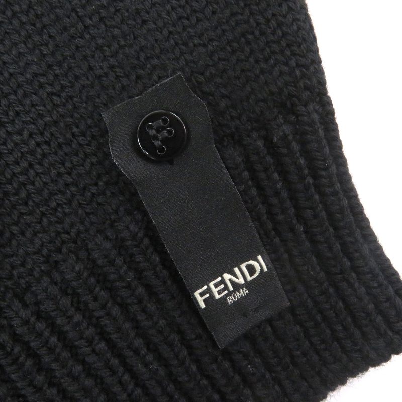 Fendi 2022 Fzx088 100% Wool FF Logo Zucca Bijoux Sweater Long Sleeve Knit