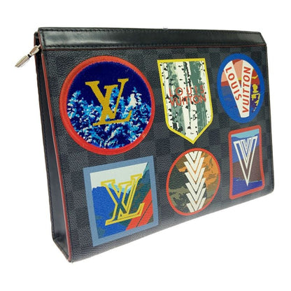 Louis Vuitton N60134 Damier Graphite PVC Pochette Voyage MM Black 359654 Second