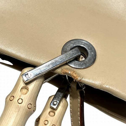 Gucci Bamboo 1016 Beige Bag Tote Handbag Women