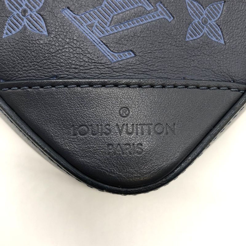 Louis Vuitton Duo Messenger M45730 Shoulder Bag Monogram Shadow Black Women Men