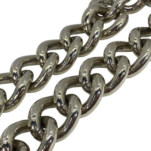Christian DIOR Necklace Chain Necklace Choker Accessory Small Metal Silver Black