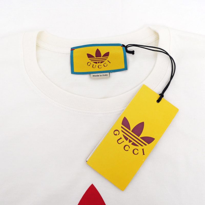 Gucci X Adidas Short Sleeve T-shirt S Size 717422 White Red White Red