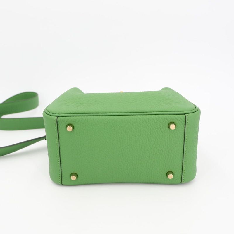 Hermes Lindy Mini 20 Veil Yucca Taurillon Clemence Shoulder Bag