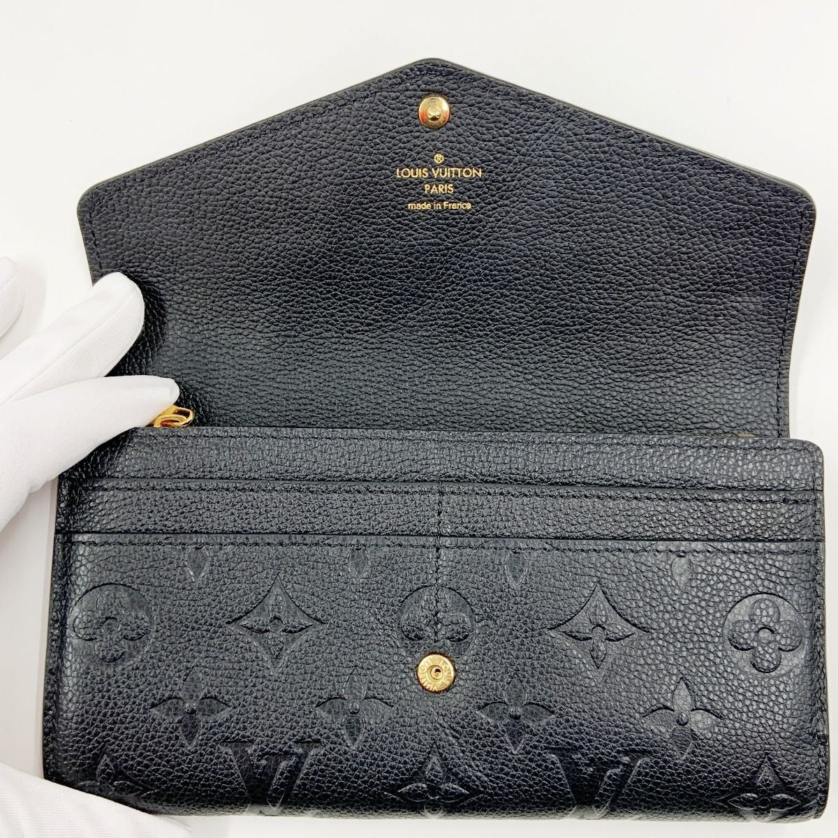Louis Vuitton Empreinte Portefeuille Sarah Bifold Wallet M82257 Black