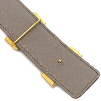 Hermes Belt Constance H #75 Box Calf Vaux Epson Black X Etang #75 Gold Hardware