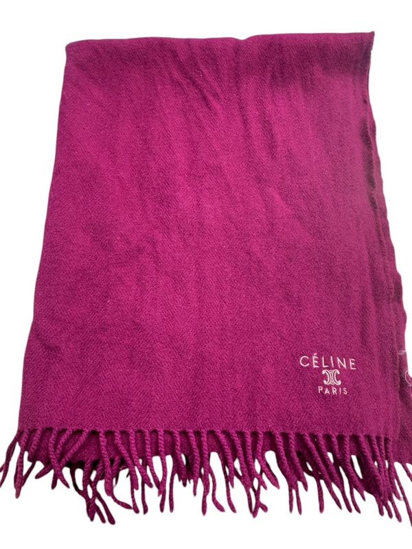 1214 Celine Shawl Scarf Knee Wool Fit6003160 Pre-Owned