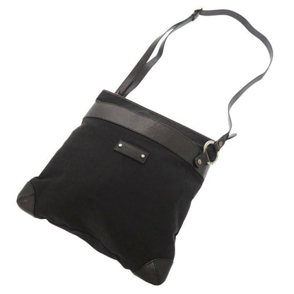 Bulgari Logomania Canvas Leather Black Shoulder Bag Black 0405 Bvlgari Men's