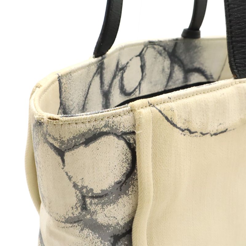 Chanel Coco Mark Camellia Tote Bag Shoulder Bag Shoulder Canvas Leather Off